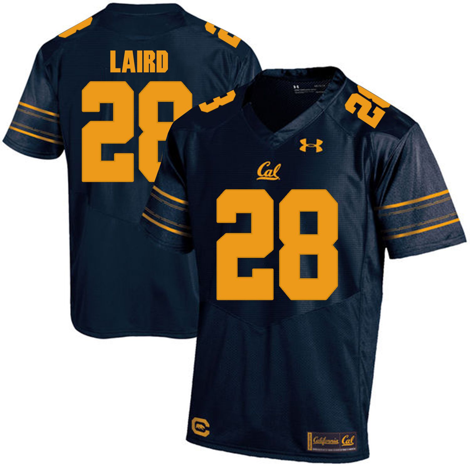 Men California Golden Bears 28 Patrick Laird Dark blue Customized NCAA Jerseys